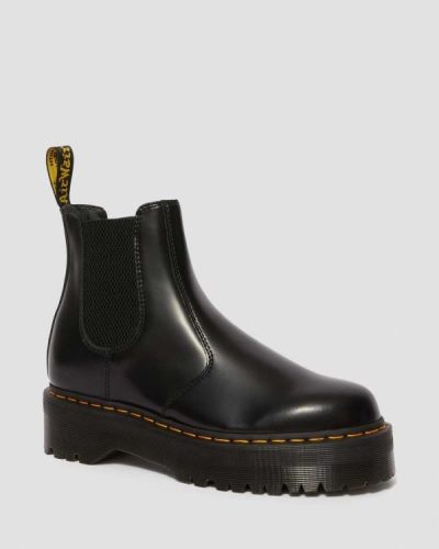 Botas Chelsea Dr Martens 2976 Polished Smooth Platform Para Mujer DR5384F